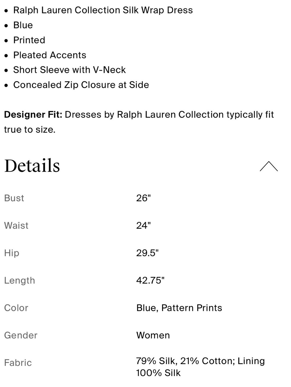 Ralph Lauren Collection Summer 2022 Cap Sleeve Dress - Picture 3 of 5